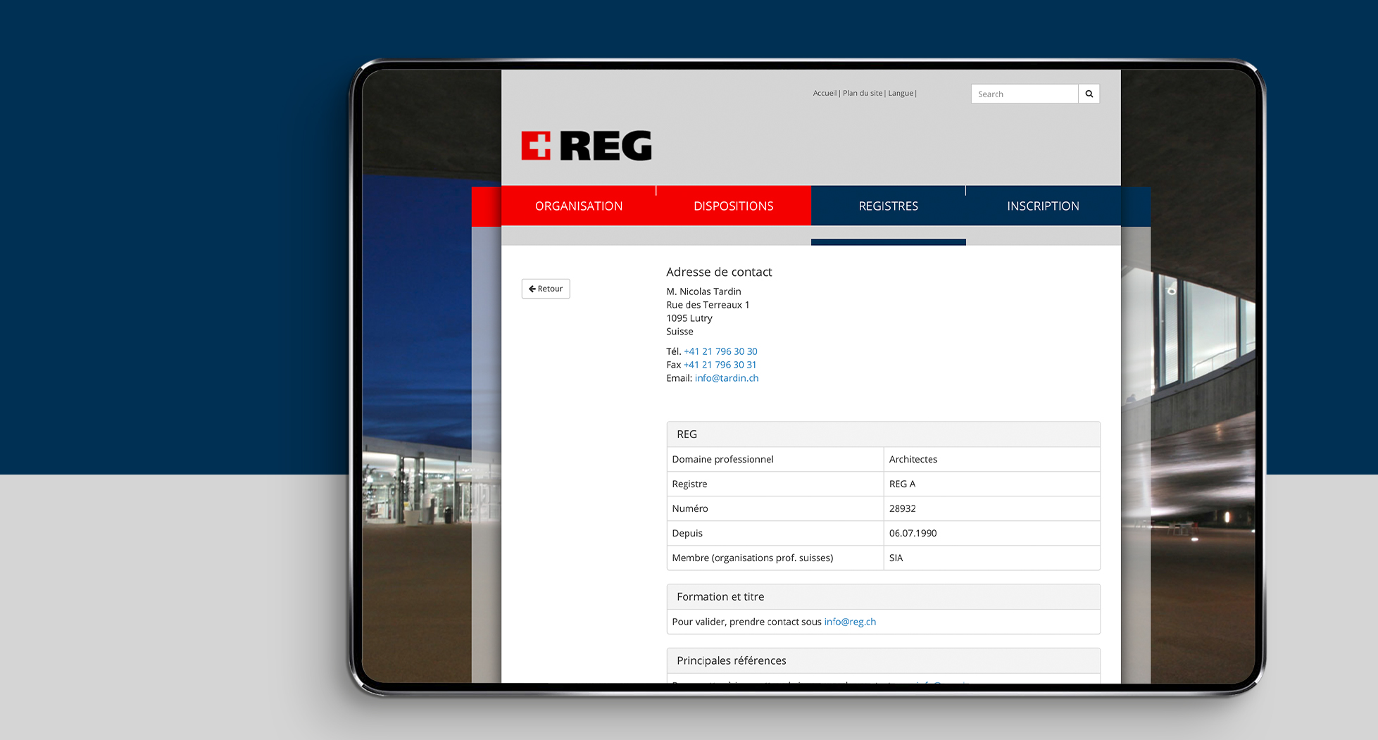 Site internet du REG.