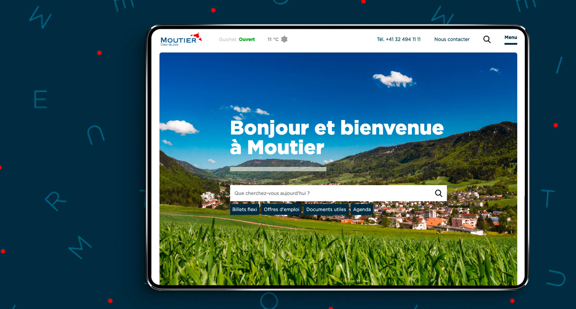 Site internet de la ville de moutier