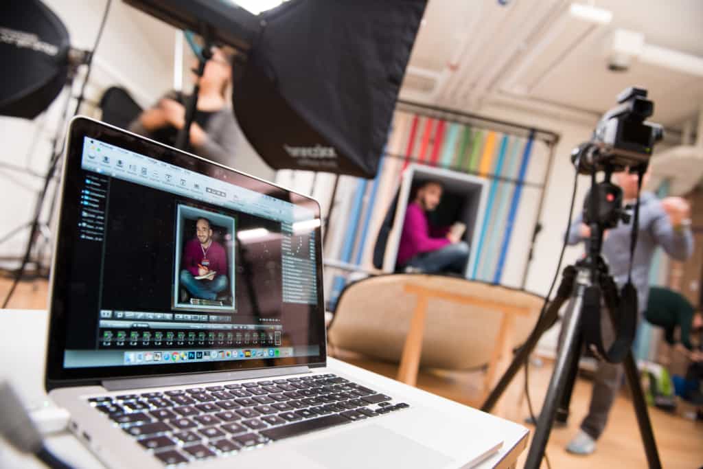 Making-of de la photo, début du montage.