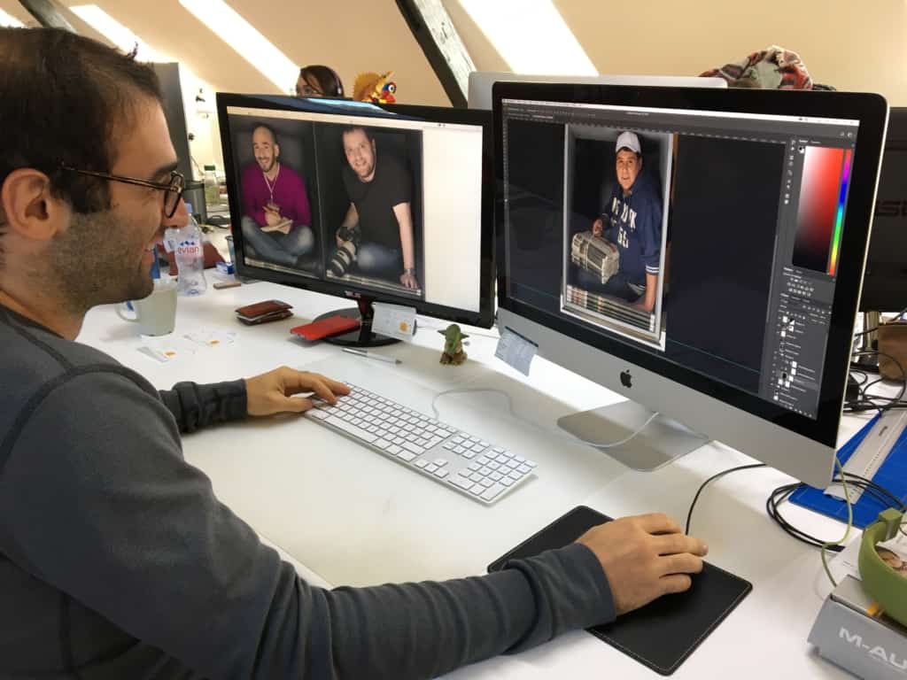 Making-of de daniel en train de faire le montage et intégration.