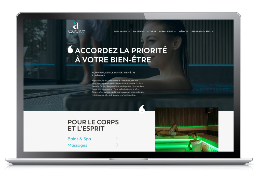 Accueil du site web de aquavirat.