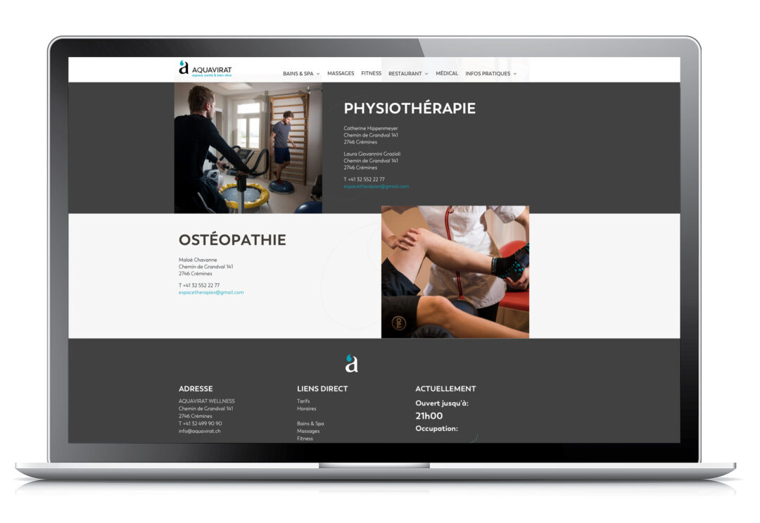 Physiothérapeut du site web de aquavirat.