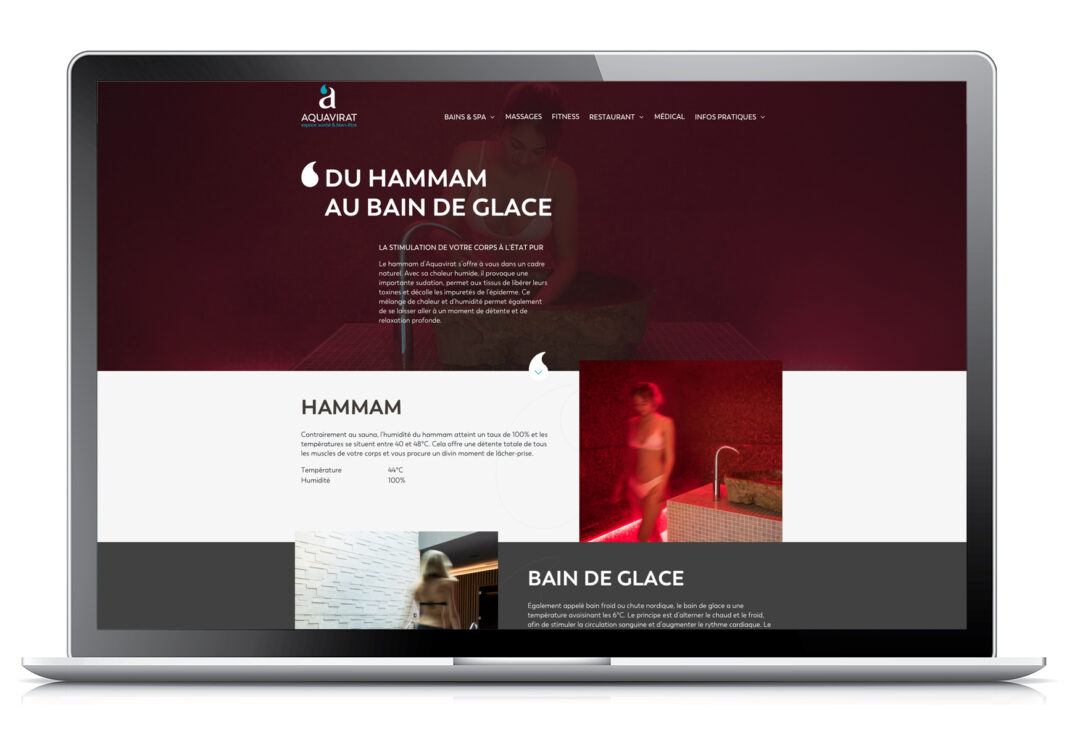 Hammam au bain de glace du site web de aquavirat.