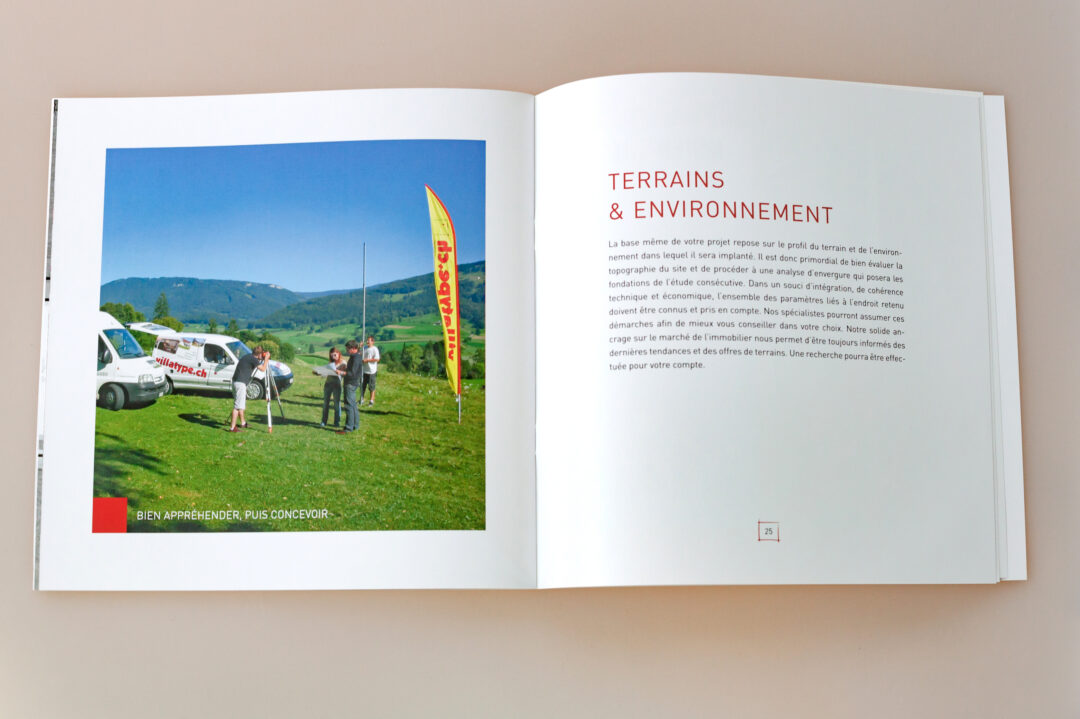 Page de la brochure sur le terrain et l'environnement.