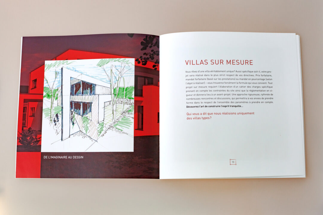 Page de la brochure parlant des villa.