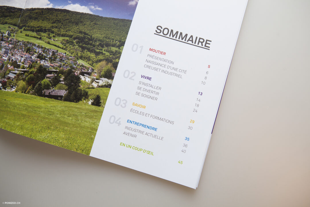Page sommaire de la brochure.
