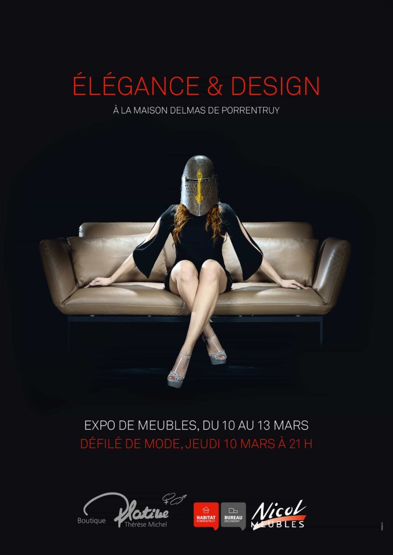 Brochure pour une expo chez Nicol Meubles.