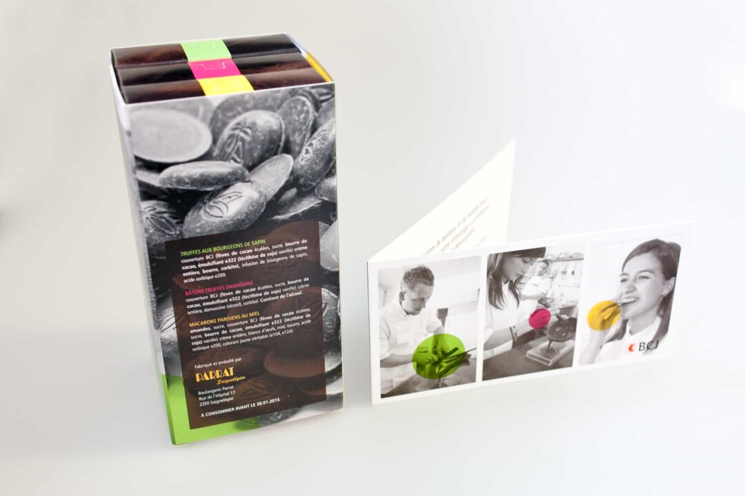 boite de chocolat de la BCJ pour noël 2015.