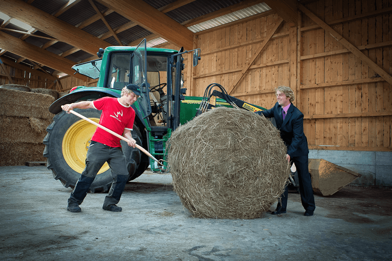 Making-of campagne pub BCJ photo de l'agriculteur.