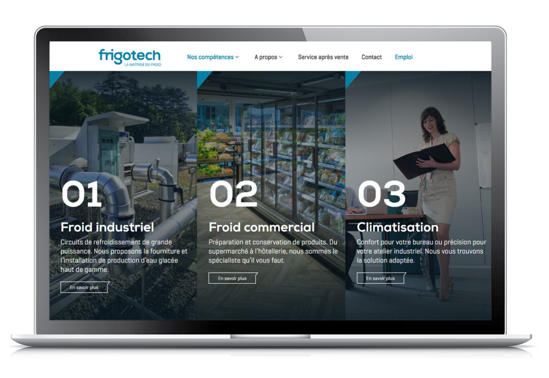 Site web de frigotech accueil.