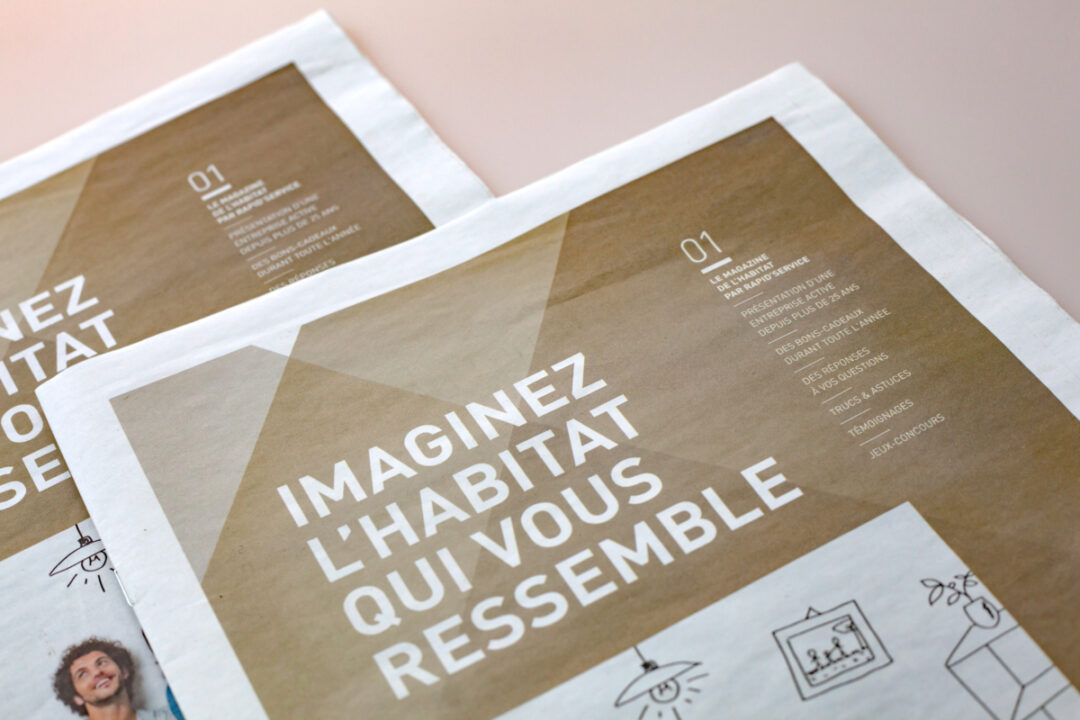 Page principale du journal zoomer sur le titre "Imaginez l'habitat qui vous ressemble".