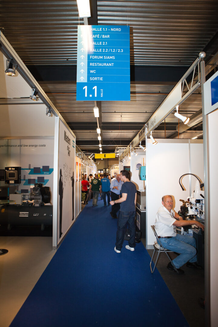 Signalétique des différentes salles du bâtiment - SIAMS 2012.
