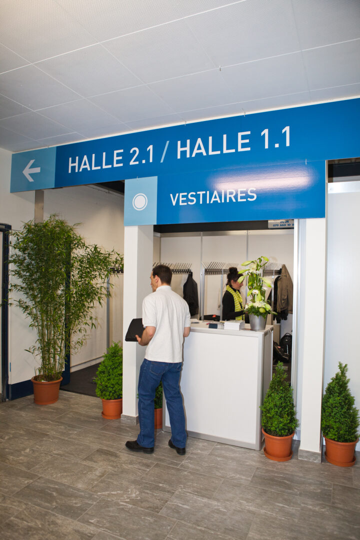 Signalétique halles et vestiaires - SIAMS 2012.