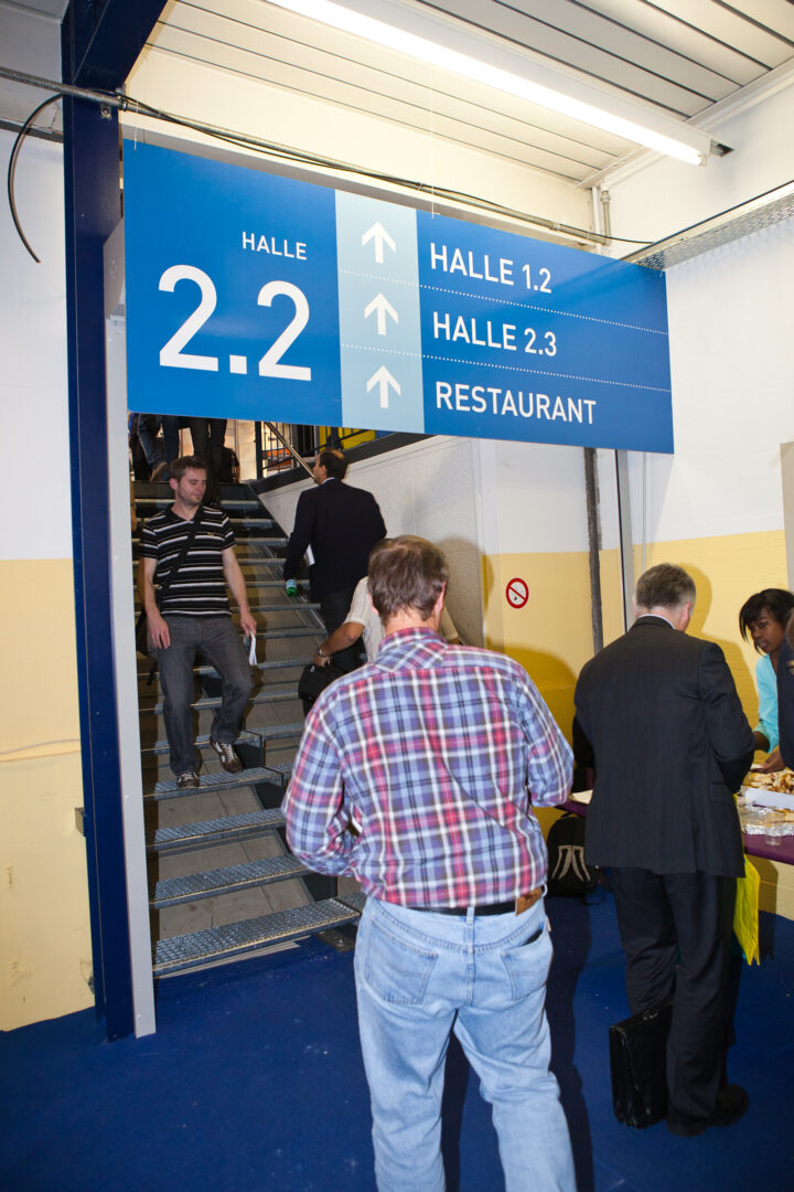 Signalétique halles et restaurant du bâtiment - SIAMS 2012.