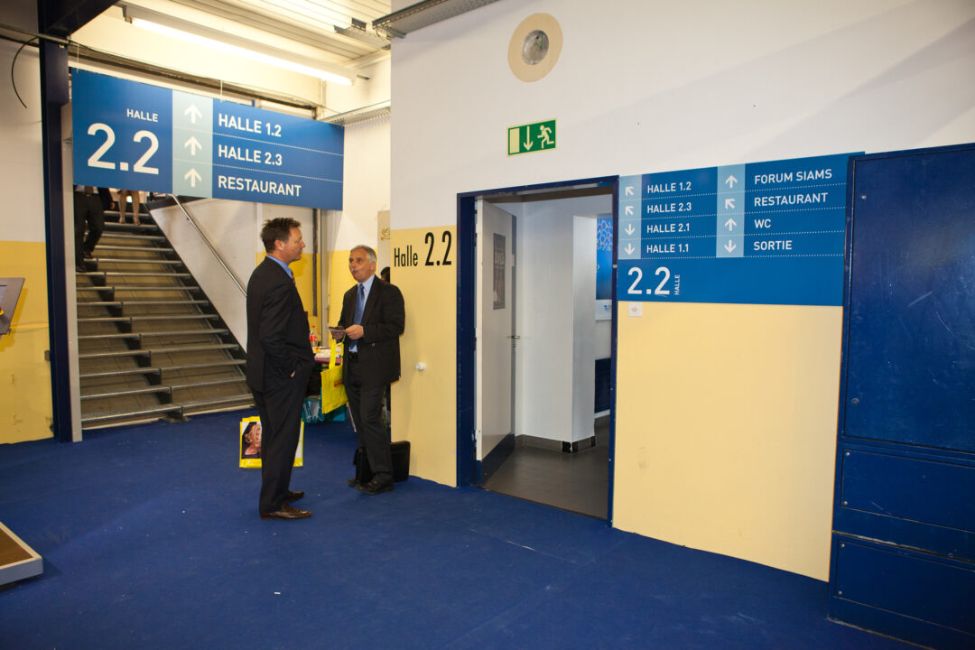 Signalétique des différentes salles du bâtiment - SIAMS 2012.