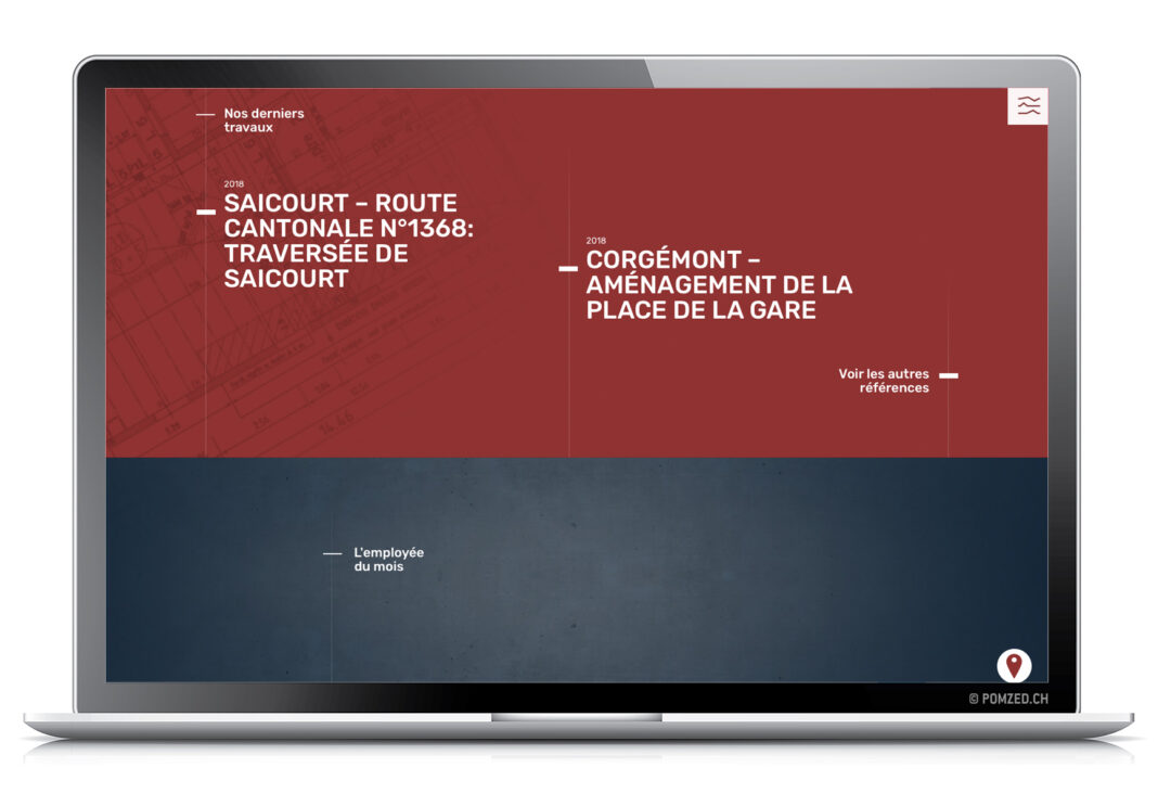 Page contenant les derniers travaux de l'entreprise.