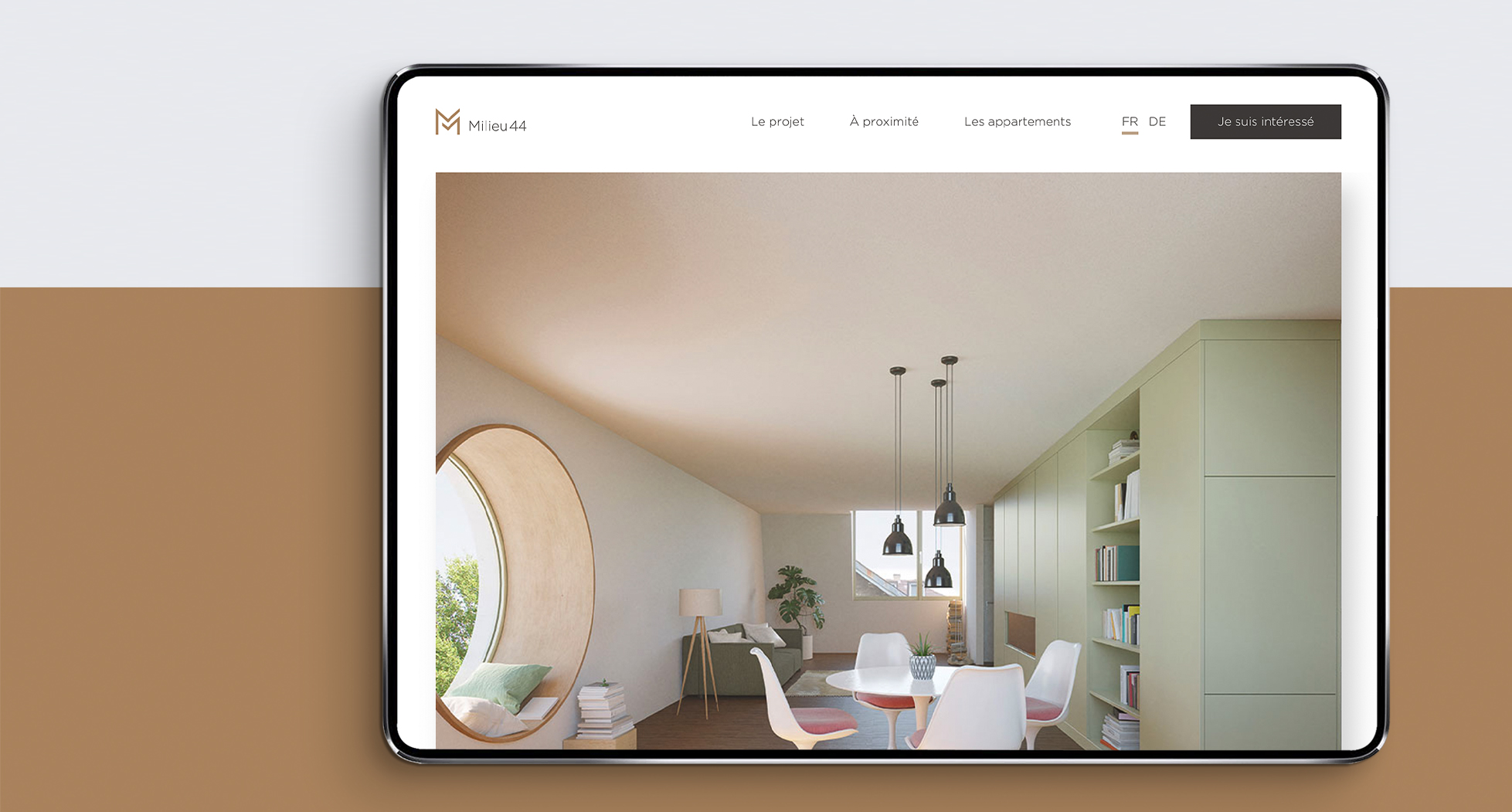 Visualisation 3D de l'intérieur aménagé d'un appartement