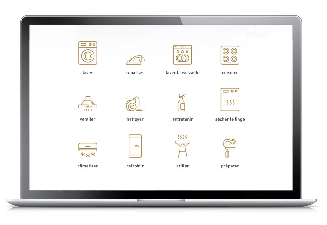 Page avec les différents types de produits fournit par Rapid'Service.