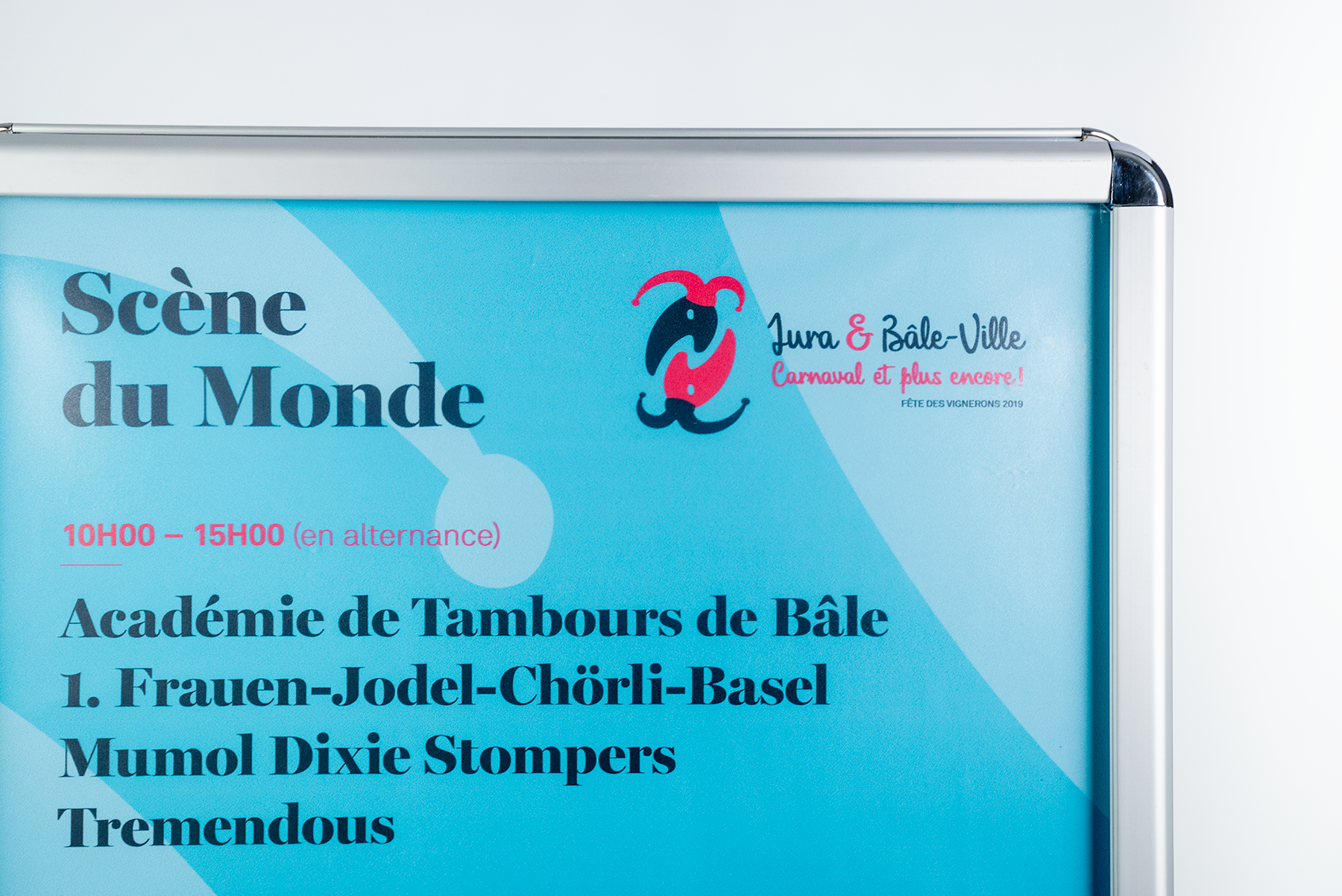 Un détail de l'affiche des Cantons du Jura et de Bâle-Ville pour la Fête des Vignerons