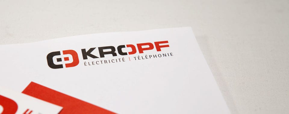 Nouvelle identité visuelle du logo de l'entreprise Kropf.