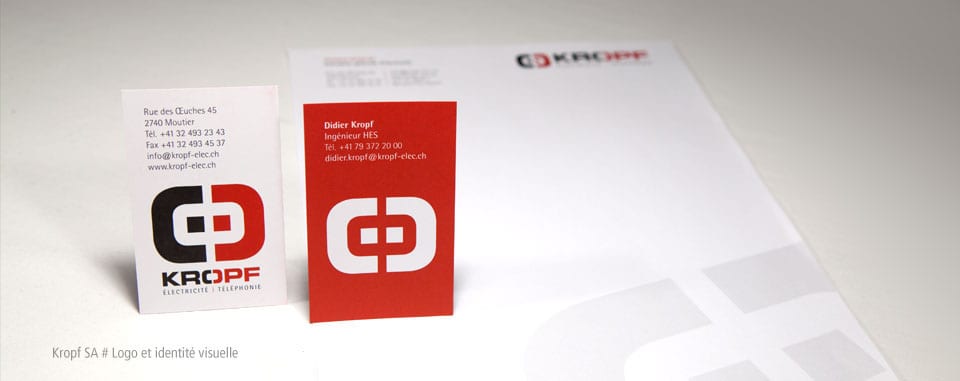 Nouvelle identité visuelle de l'entreprise Kropf.