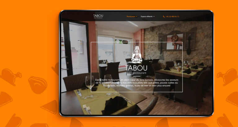 Page d'accueil du site internet le-tabou.ch