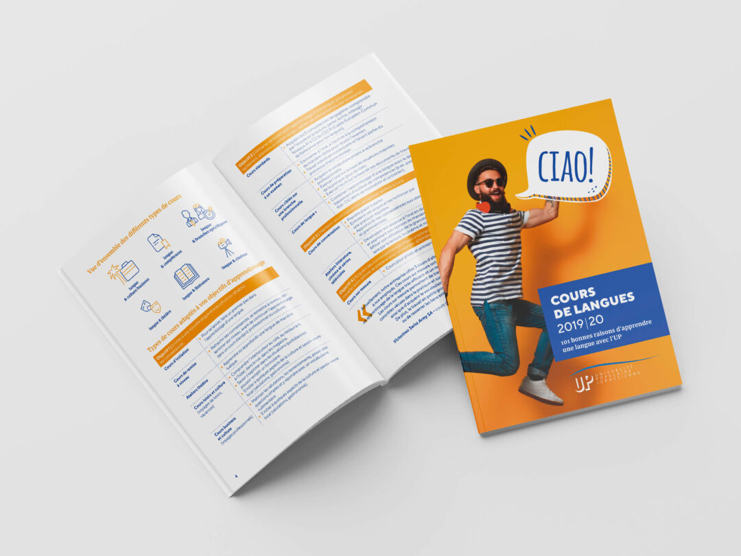 Brochure cours UPJ couverture et intérieur