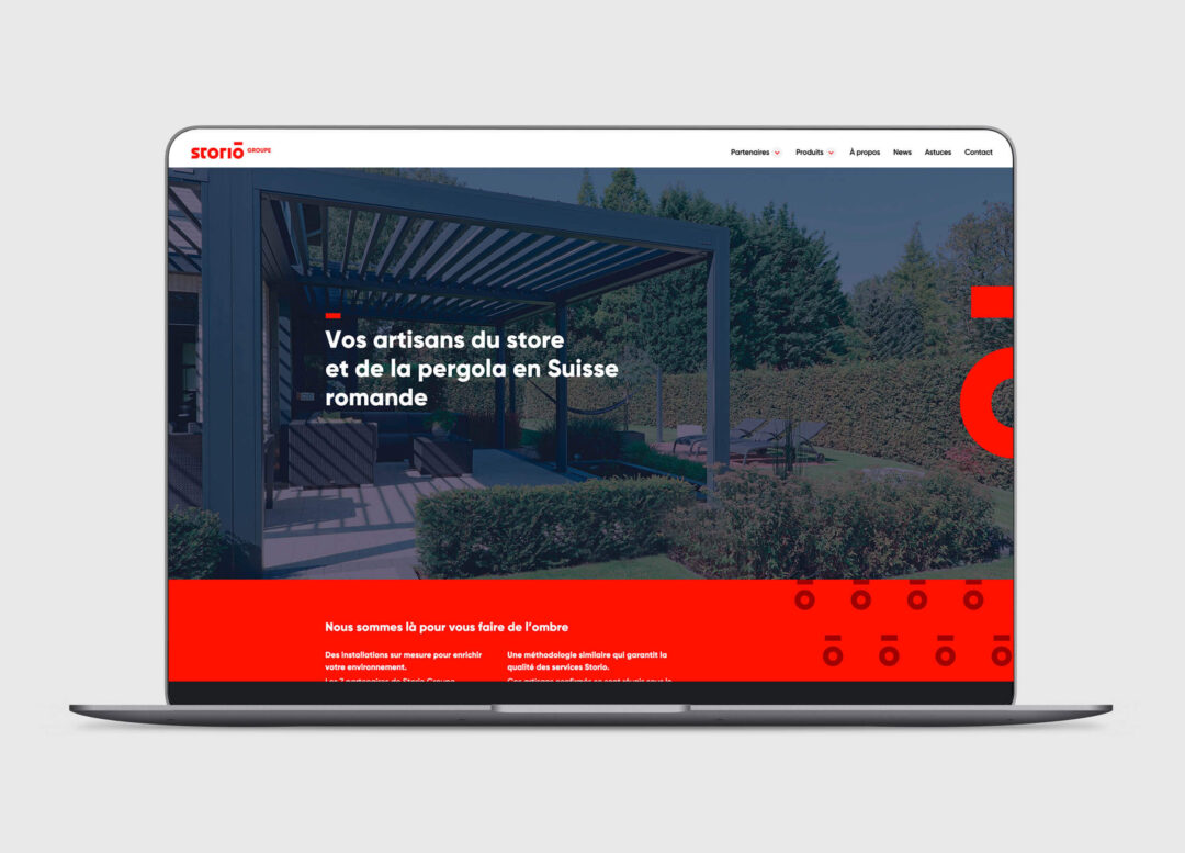 Accueil site internet Storio Groupe