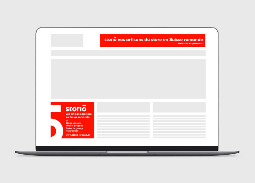 Google display de Storio Groupe sur un site fictif