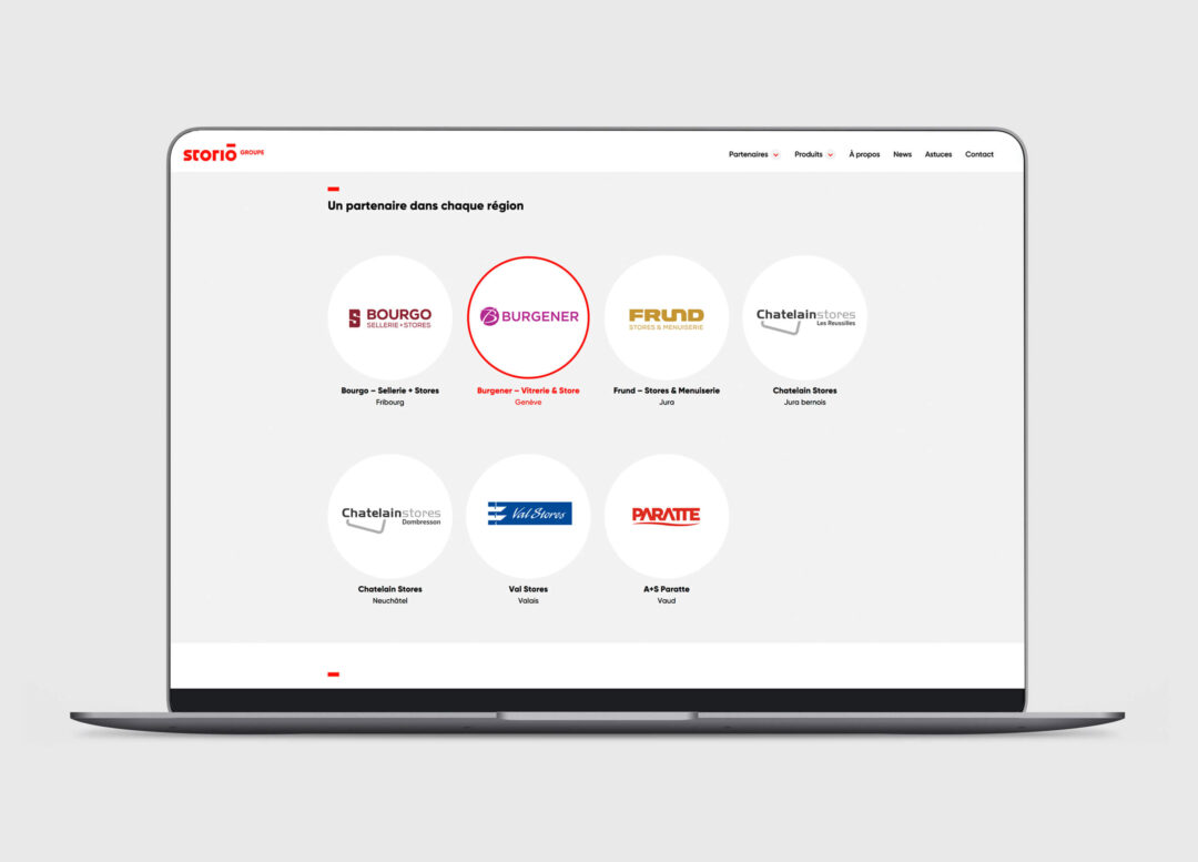 Site internet Storio partenaires