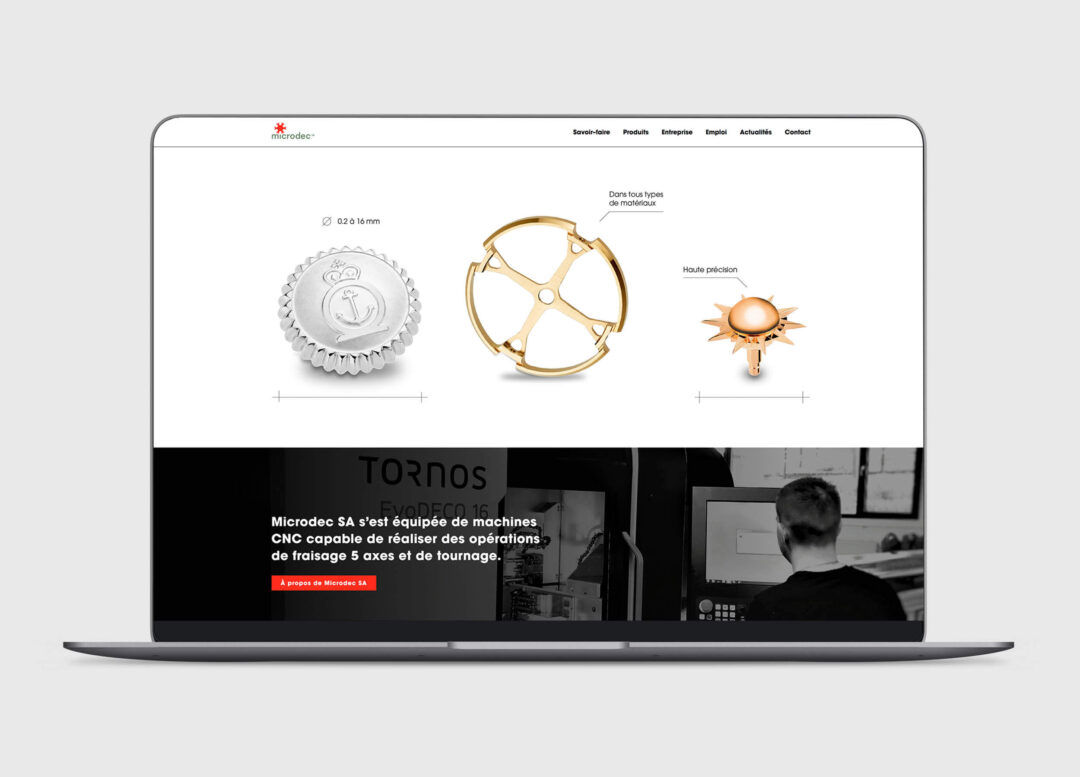 Page pièces du site Microdec
