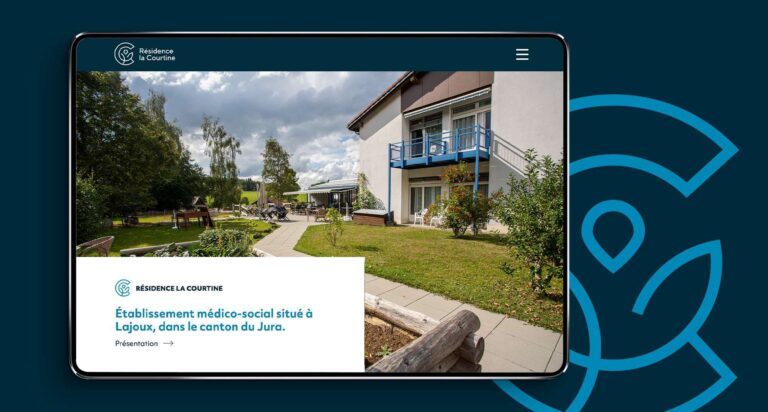 Écran d'accueil du site internet de la Résidence de la Courtine