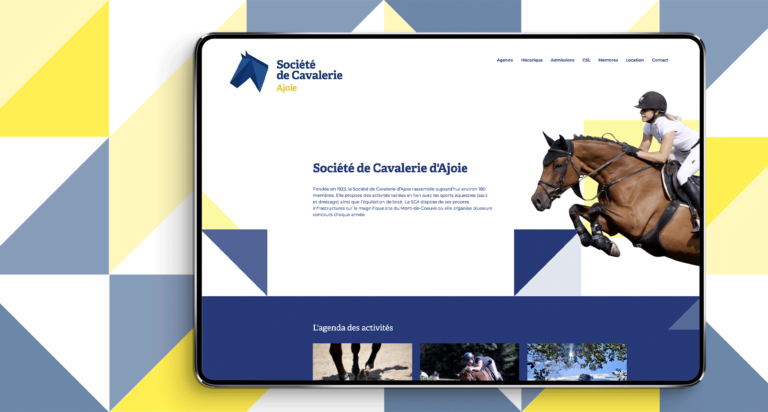 Page d'accueil du site web du SC Ajoie