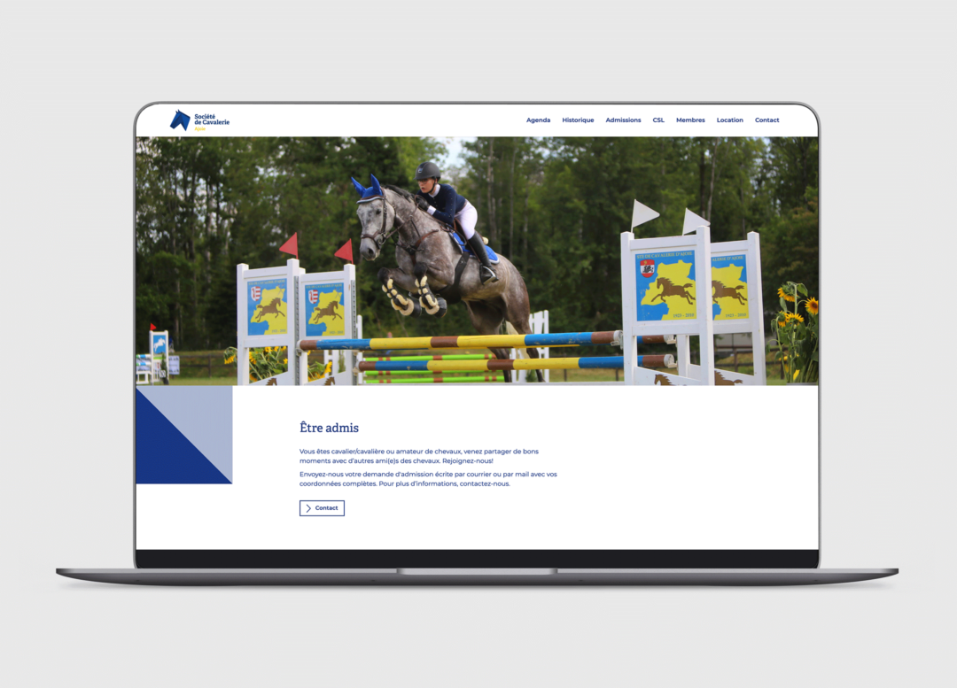 Page admissions du site web du SC Ajoie