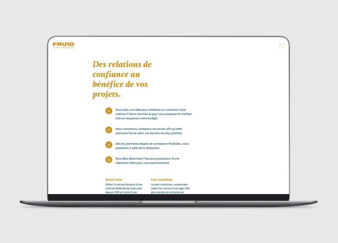 Site internet de Frund
